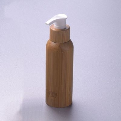 비어 있는 로션 펌프 대나무 화장품 용기체 로션 병  안쪽 플라스틱 120 밀리람베르트