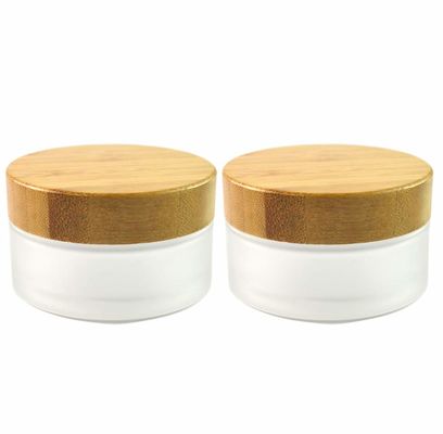 유백 유리 크림 50g 15g 30g 대나무 화장품 용기체 유리병 관리 피부