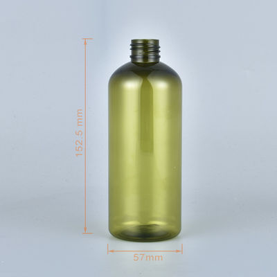 대나무 모자와 함께 뜨거운 판매 300ml PET 호박색 녹색 로션 샴푸 병