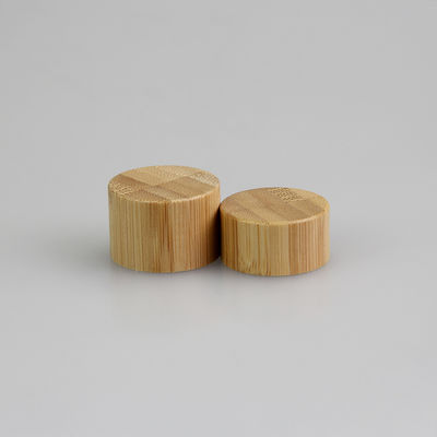 화장용 병 원판 정상 마감 크림 병 마개를 위한 24mm 28mm 대나무 나사 모자