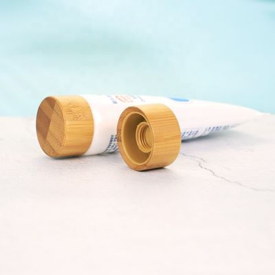 튜브를 위한 ISO2000 뜨거운 판매 대나무 돌려서 여는 뚜껑 Lid 맞춘 화장용 대나무 캡