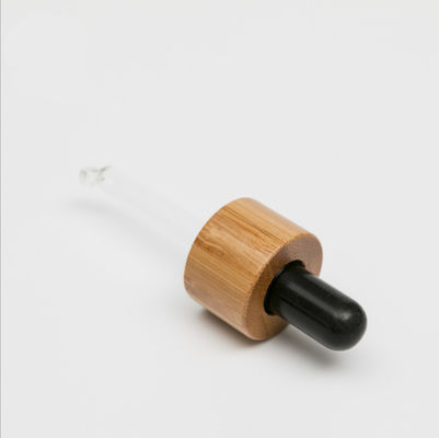 에센셜 오일 병 스포이드 캡에 대한 도매 18mm 대나무 스포이드 뚜껑 캡