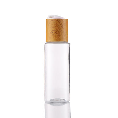 60ML 명확한 플라스틱 애완 동물 고품질 대나무 화장용 병 빈 로션 병