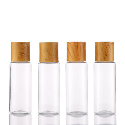 60ML 명확한 플라스틱 애완 동물 고품질 대나무 화장용 병 빈 로션 병