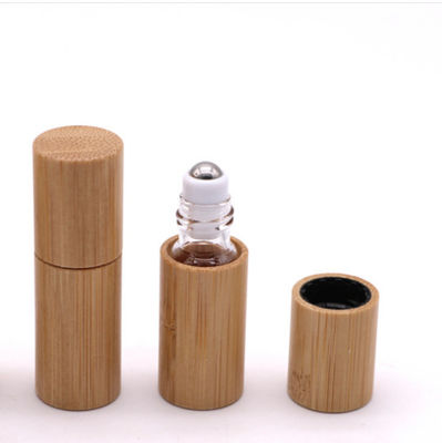 자연적인 대나무 모자를 가진 병 유리에 15ml 정유 병 대나무 목록