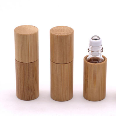 자연적인 대나무 모자를 가진 병 유리에 15ml 정유 병 대나무 목록
