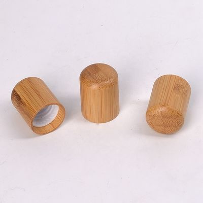 18mm 대나무 나무로 되는 나사 모자를 가진 정유 병 빈 화장용 브라운