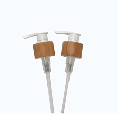 대나무 화장품 로션 용기 펌프 케어 스킨이있는 120ml 젖빛 유리 병